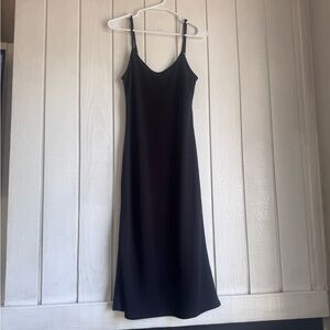American Apparel Black Sleeveless Midi Dress